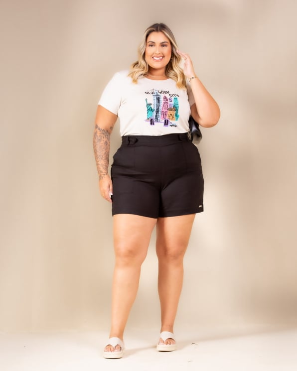 shorts moda plus size fashion plus e slim situado na região de Sorocaba e entrega para todo o Brasil